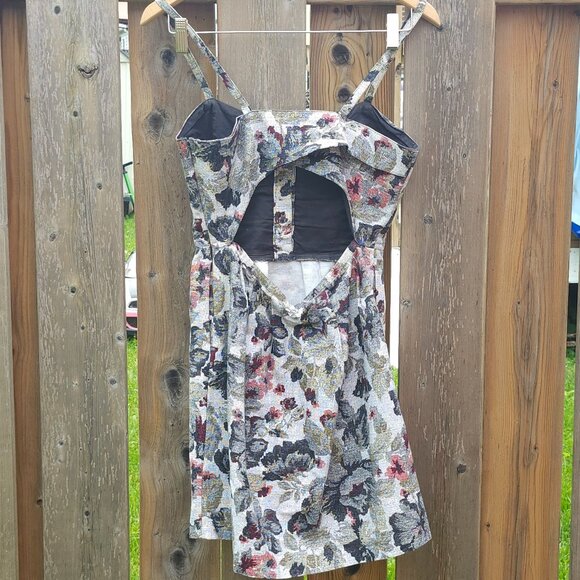 Jack. Tapestry Floral Fit & Flare Thick Spaghetti Strap Mini Dress Size Small - Picture 2 of 4
